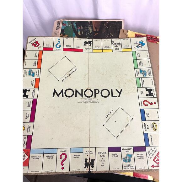 Lot of 6 VTG Board Games Monopoly Trivial Pursuit Risk Tripoley Stratego Anti - Picture 6 of 16